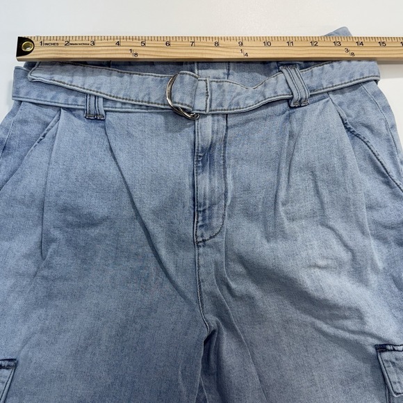 White House Black Market Cargo Jeans Women Size 10 Extra High Rise Tapered Ankle - Picture 4 of 11